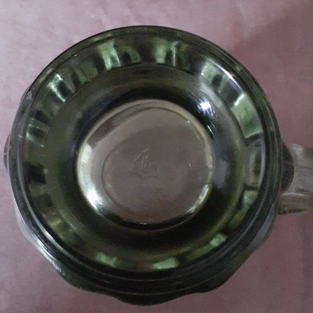 Vintage Green Federal Glass Company Mini Stout Mug Shot Glass